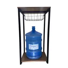 Suporte Para Galão Fruteira De Chão Bebedouro Preto De Aço