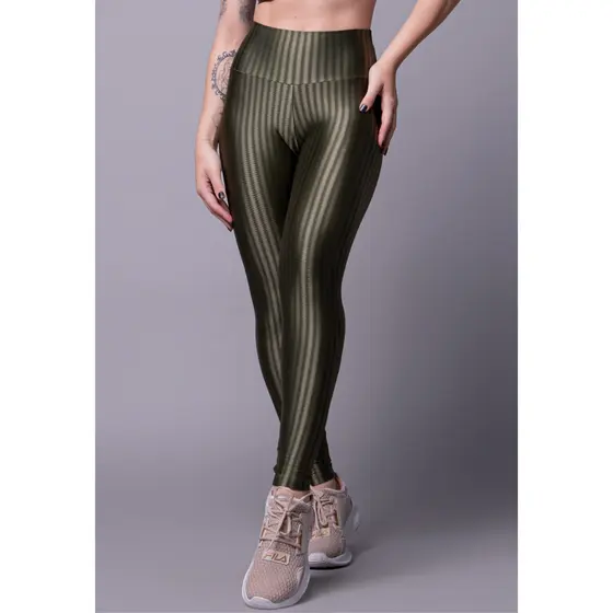 Calça Legging Feminina New Zig Poliamida 3D Fitness