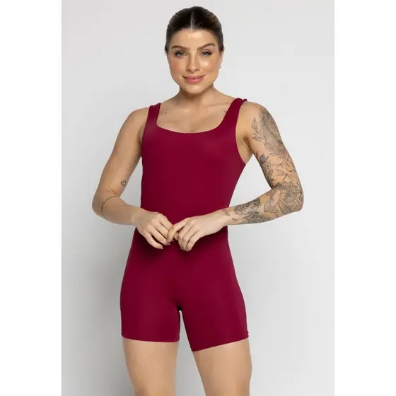 Macaquinho Fitness Tecido Super Premium com Zero Transparência Moda Gringa