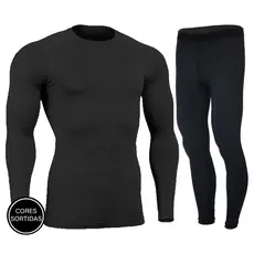 Conjunto Blusa + Calça Térmica Segunda Pele Roupa Frio Unissex Proteção UV