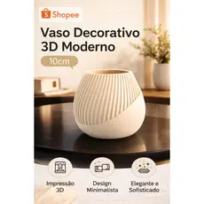 Vaso Decorativo Moderno 3D  – Vaso Minimalista Design Escandinavo