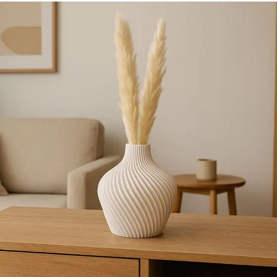 Vaso Decorativo 3D Moderno – Vaso Minimalista Decorativo Impressão 3D