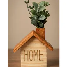 Casinha Decorativa em Madeira com Frase - HOME