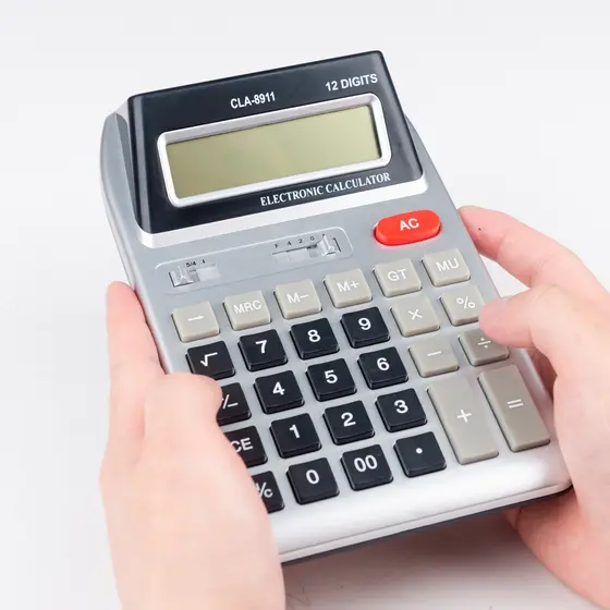 Calculadora Grande 12 Dígitos | Duplo Display LCD para Caixa, Escritório e Uso Diário