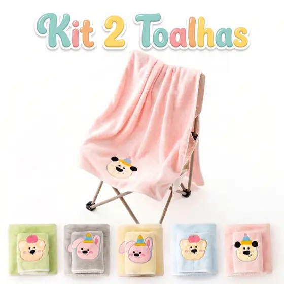 KIT 2 Toalhas - Banho e Rosto Grande Macia Toalha de Banho Grande e Grossa Jogo de Toalha de Banho 140 x 70cm