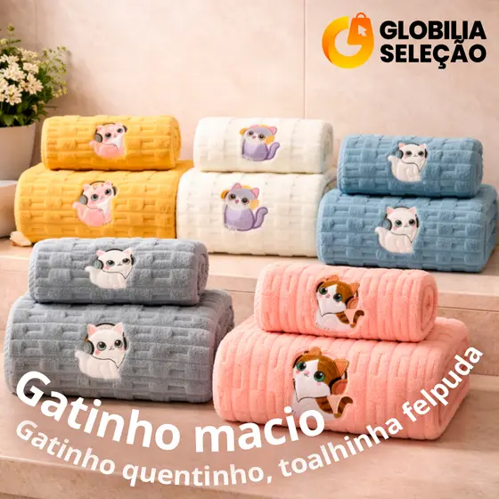 KIT 2 Toalhas - Banho e Rosto Grande Macia Toalha de Banho Grande e Grossa Jogo de Toalha de Banho 140 x 70cm