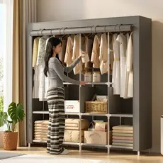 🔥【Novidades】Guarda Roupa Portátil Armário Desmontável Organizador Prático Solteiro e Casal e King