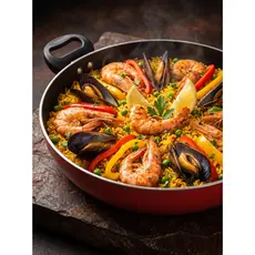 Paellera Antiaderente 32cm com Tampa de Vidro – 4L de Sabor