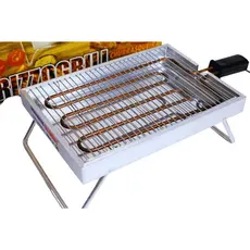 Churrasqueira Elétrica Portátil Sem Fumaça em Alumínio Dobrável Rizzogrill 127/220V