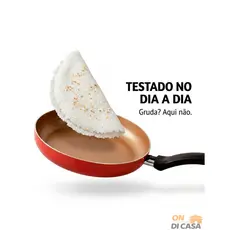 Frigideira Tapioqueira Antiaderente 20cm Tapioca Não Gruda Alumínio Rizzoflon