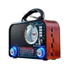Rádio Retro Acabamento Luxo Premium Bluetooth Caixa de Som Antiga Vintage Am Fm Sw