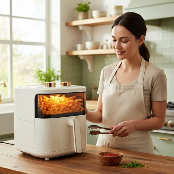Air Fryer Fritadeira Elétrica 1350w 220v Onistek Grande Capacidade de 3,7L Frita, Tosta, Assa, Versatl