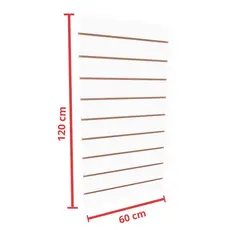 Painel canaletado canelado mdf branco Altura 120 Comp 60