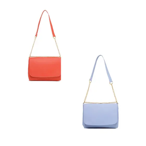 kit bolsa feminina 2 peças color transversal