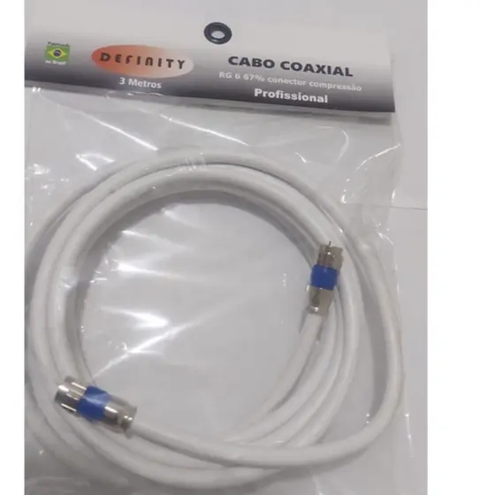 Cabo de Antena Coaxial Para TV Digital, TV assinatura com Conectores varios tamanhos