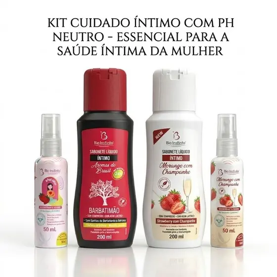 Kit Sabonete Íntimo Bio Instinto Aromas Do Brasil 200ml + Desodorante Íntimo.