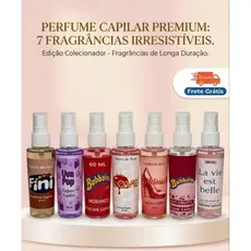 Perfume Capilar Feminino 60ml | Perfume Para Cabelo Hair Mist Várias Fragrâncias Longa Duração