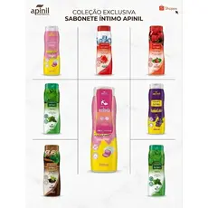 Kit Combo 3 Sabonete Intimo Feminino Apinil Aromas Sortidos Ginecologicamente Testado Proteção Diária Liquido