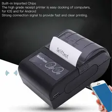 Mini Impressora Via Bluetooth Portátil Térmica 58mm Compatível Com Androide