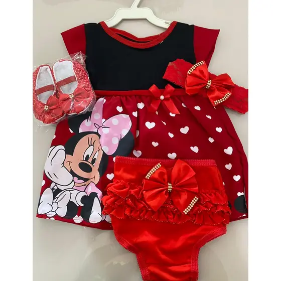Kit Vestido 4 Peças de bebê