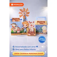 Kit Festa Caixinhas Personalizadas - TEMA Fazendinha 5 Modelos