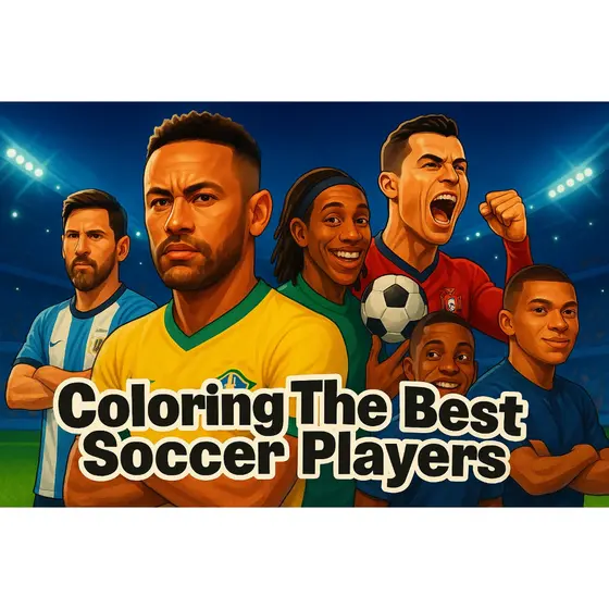 Livro de Colorir – The Best Soccer Players| Tema Futebol