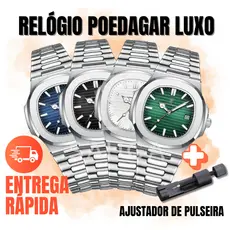 Relógio Masculino Poedagar Luxo Vidro Safira Aço Inoxidável