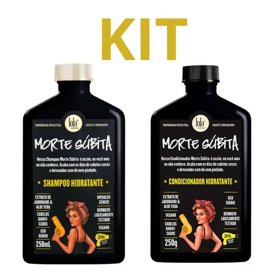 Kit Lola Morte Súbita Shampoo Hidratante 250ml + Condicionador 250ml