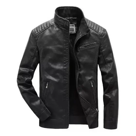 Jaqueta De Couro Masculina Motoqueiro Moto Moderna Resistente