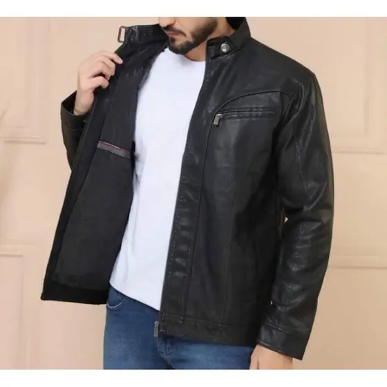 Jaqueta de Couro Motoqueiro Estilo e Proteção para o Frio