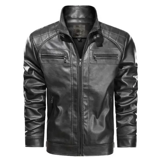 Jaqueta de Couro Masculina Elegância e Modernidade Para Enfrentar o Frio