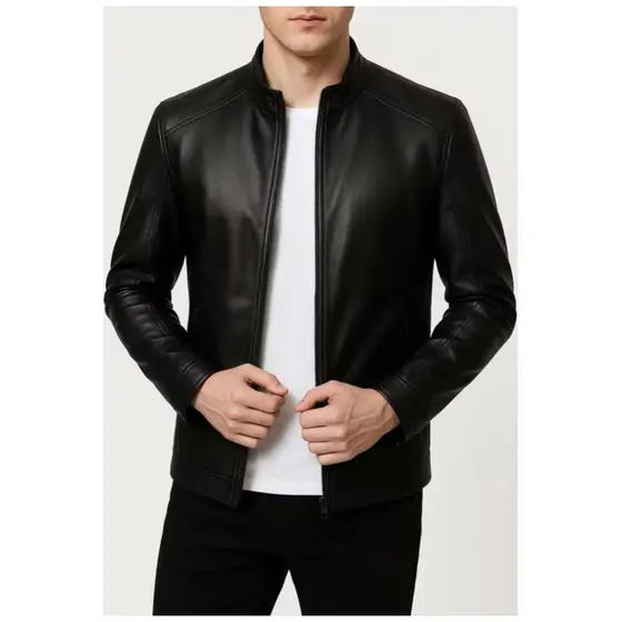 Jaqueta Bomber Masculina Couro Sintético Preto – Conforto e Versatilidade