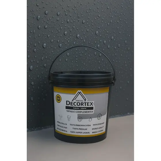 Tinta Emborrachada Decortex 18KG - Fachadas e Paredes Blindadas Contra Chuva
