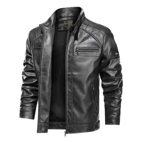Jaqueta de Couro Masculina Proteção e Estilo para Motoqueiros no Frio