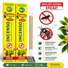 Incenso Repelente de Insetos Kit 3 Aromas Mata Mosquito Moscas 90 até 300 Unidades