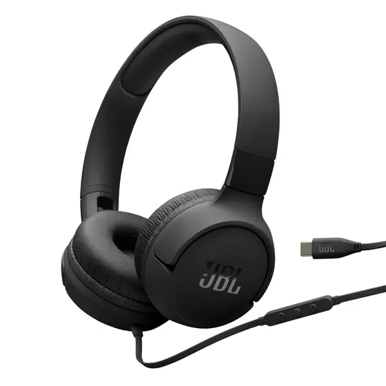 Fones de ouvido Jbl Tune 520c com fio USB-c com áudio de alta resolução