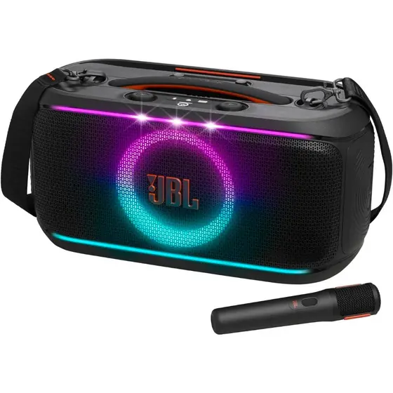 JBL PartyBox On-the-Go 2 - Altifalante portátil Bluetooth para festas com microfone