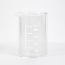 Copo Becker Vidro Medidor 100mL Experimento Científico Cozinha Escola