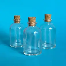 Kit 20 Unidades Vidro Penicilina Rolha Cortiça 50mL Lembrancinhas