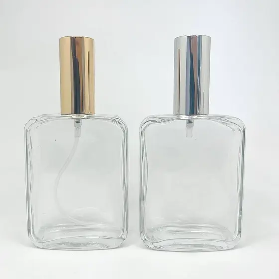 Vidro Quadrado Perfume Válvula Spray Luxo 100mL Beleza Maquiagem