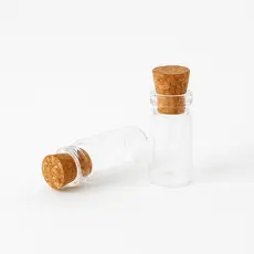 Kit 10 Unidades Conjunto Vidro Penicilina Miniatura Rolha 1mL Lembrancinhas