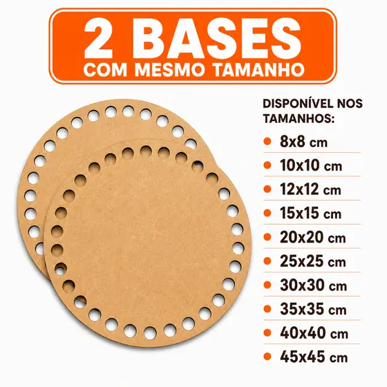 Base em MDF Redonda para Cestos e Bandejas