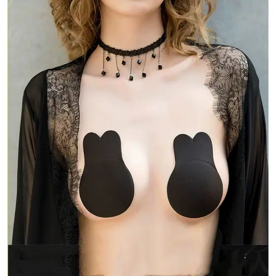 Adesiva Levanta Seio Coelhinho Nude– Super Fixação，Sem Marcas– Ideal para Decotes e Vestidos