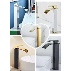 Torneira Cascata Monocomando Alta (30cm) – Design Moderno e Elegante | Misturador Quente e Frio