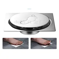 Ralo Click Inteligente 10x10 Cm Quadrado Redondo Inox Cromado - Veda Cheiro Banheiro Casa Cozinha