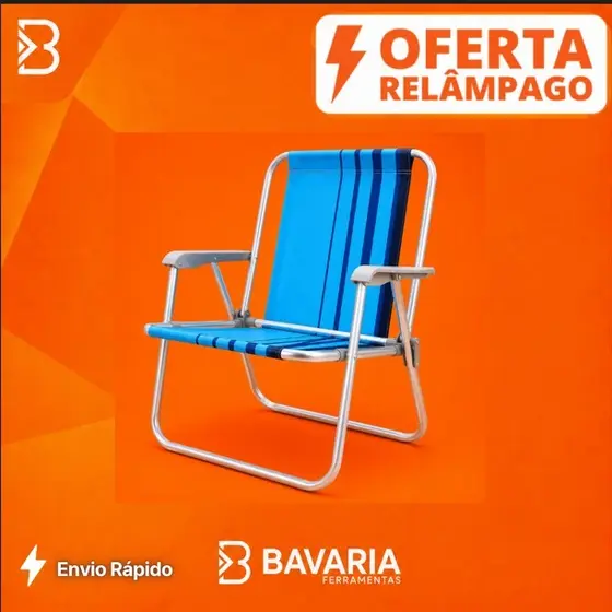 Cadeira de Praia Tramontina Samoa Alta – Dobrável, Resistente | 4 Cores