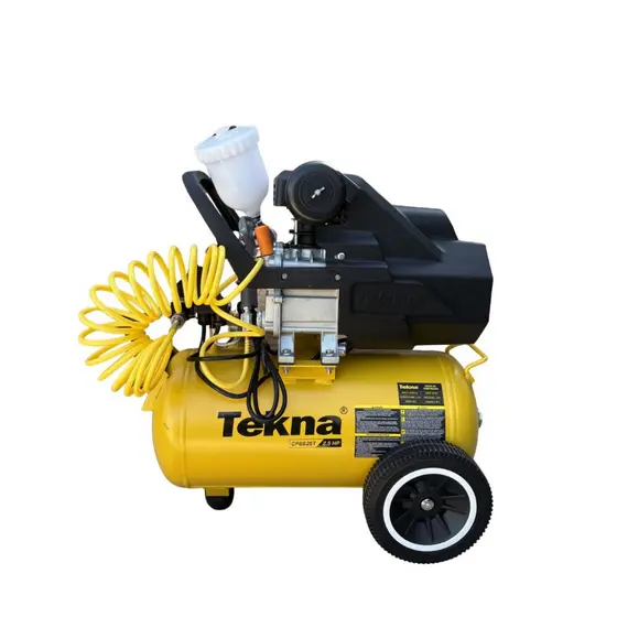 Compressor de Ar Tekna CP8525T-1CK3 22L 2,5HP Máx 8 Bar 127V/220V + Kit Pintura 3 Acessórios