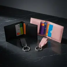 Kit Porta Cartão Feminino Masculino Carteira + Chaveiro Courino para Brindes Revenda