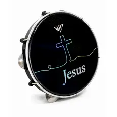 Pandeiro Profissional 10 Pele Holográfica Jesus Iniciantes Full