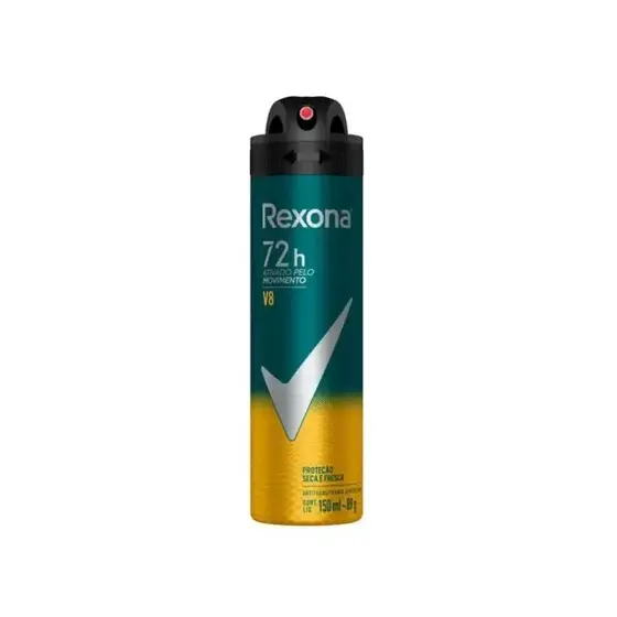 Desodorante Antitranspirante Aerosol Rexona Men V8 72h 150ml